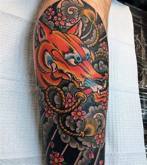 80 Kitsune Tattoo Designs For Men - Japanese Fox Ink Ideas