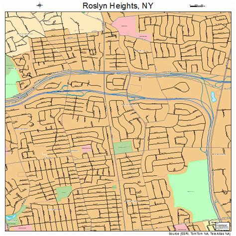 Roslyn Heights New York Street Map 3663814