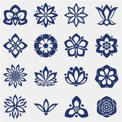 Free Vector | Flower icons collection