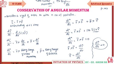 ROTATIONAL DYNAMICS- 7. ANGULAR MOMENTUM EXAMPLE TORQUE DERIVATION ...