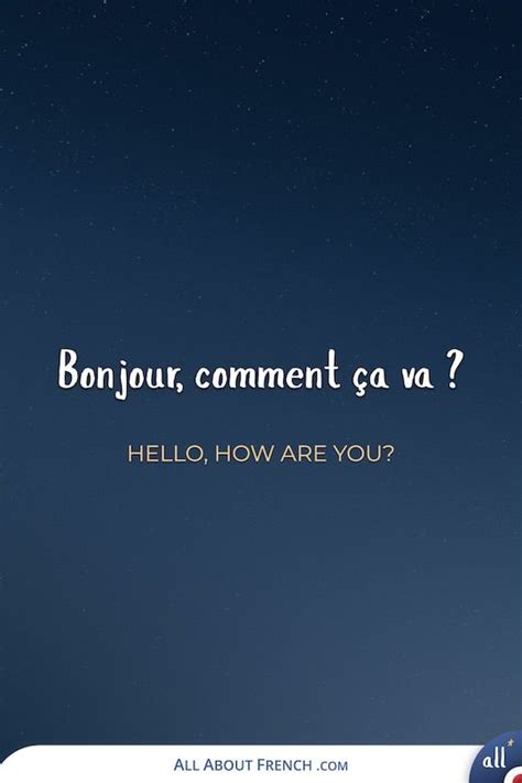 Bonjour comment ça va | Meaning & Audio Pronunciation | Basic french ...