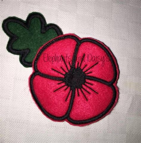 Poppy Embroidery Design file. by ElephantsandDaisys on Etsy https://www ...