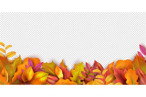 Autumn banner. Fall leaves background. Realistic vector autumn leaves ...