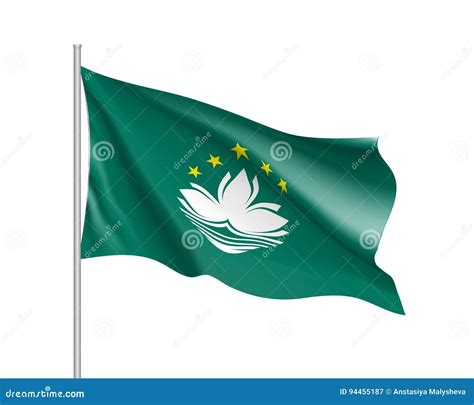 Vector National Flag of Macau. Stock Vector - Illustration of color ...