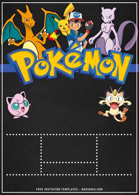 Pokemon Invitations Template Free