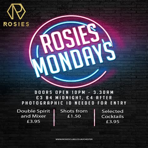 ROSIES MONDAYS MIX UP at Rosies Chester, Chester on 26th Jun 2023 | Fatsoma