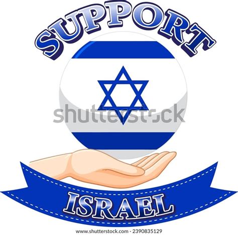 Vector Cartoon Illustration Israel Flag Symbolizing Stock Vector ...