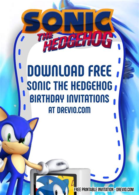 Free Printable Sonic The Hedgehog Birthday Invitations - PRINTABLE ...