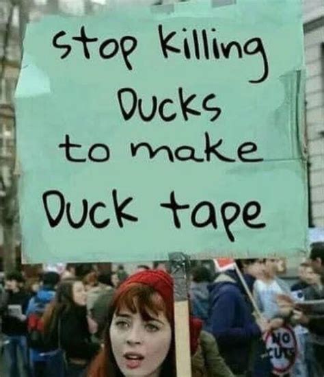 stop killing Ducks to make Duck tape - Memegine