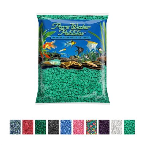 PURE WATER PEBBLES Coated Aquarium Gravel, Turquiose, 5-lb bag - Chewy.com