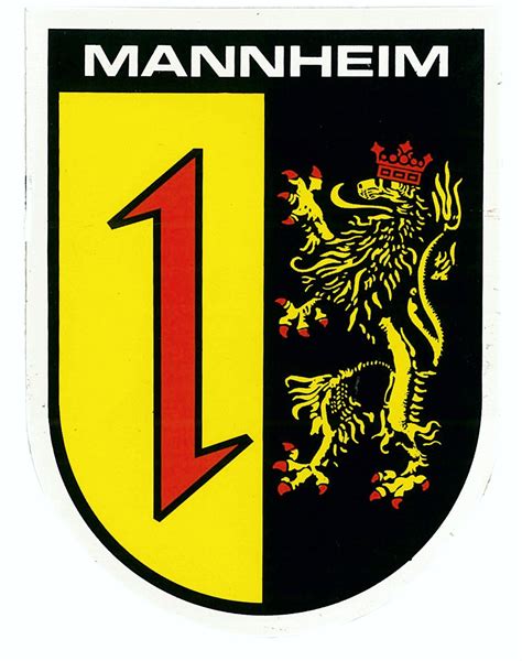 Sticker crest Mannheim 115 x 90 mm Stickers Nationalities stickers