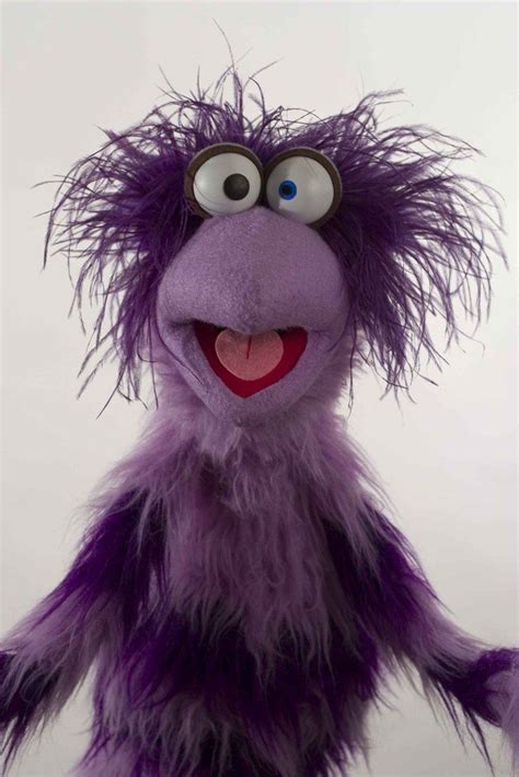 fuzzy purple puppet