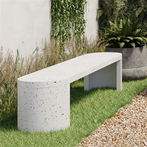 Terrazzo Concrete Outdoor Bench | West Elm