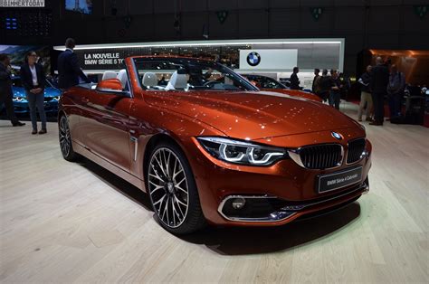 2017 Geneva: BMW 4 Series Convertible facelift in Sunburst Orange