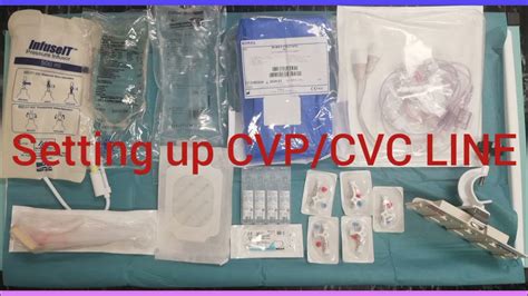 setting up for insertion of CVP/CVC line - YouTube