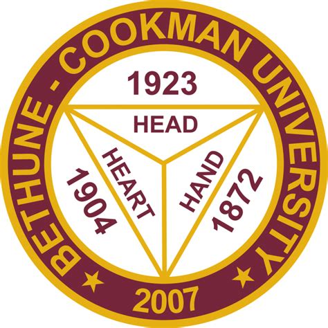 the logo for the cookman university, 1932 - 1933 head heart and star seal