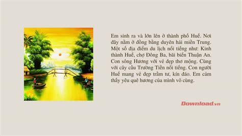 Tả Cảnh Quê Hương Em: Đẹp Vô Cùng Trong Mắt Tôi - Countrymusicstop.com