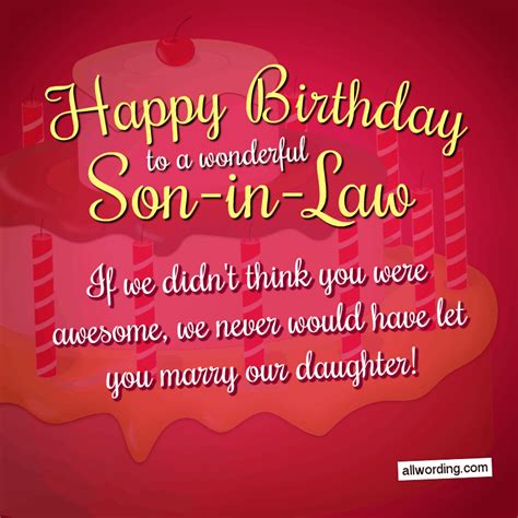 Happy Birthday Wishes For Son In Law Quotes - ShortQuotes.cc