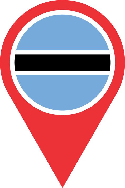 Botswana flag pin map location PNG 22109151 PNG