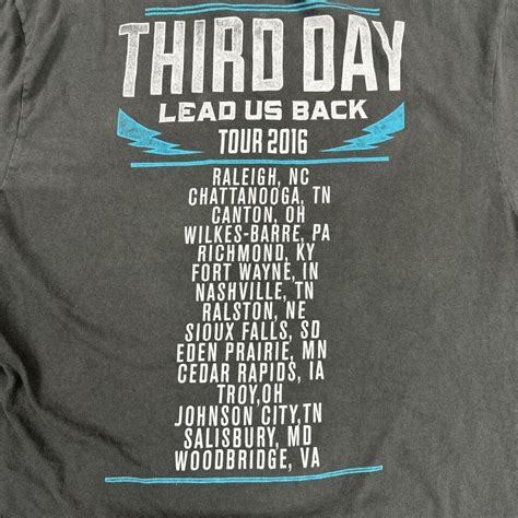 Third Day Lead Us Back Tour 2016 Concert Tee T-Shirt Christian Rock ...