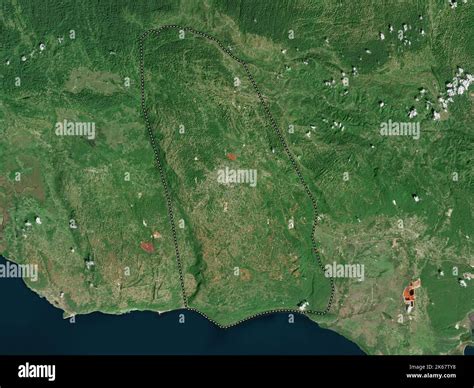 Manchester, parish of Jamaica. Low resolution satellite map Stock Photo ...