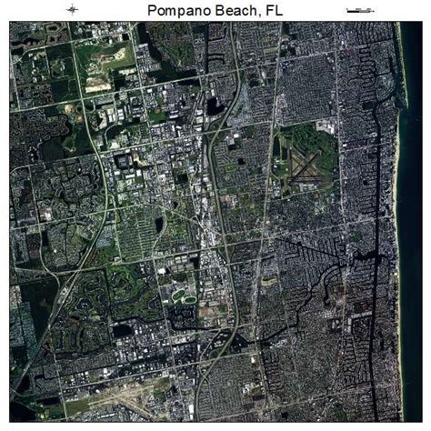 Aerial Photography Map of Pompano Beach, FL Florida