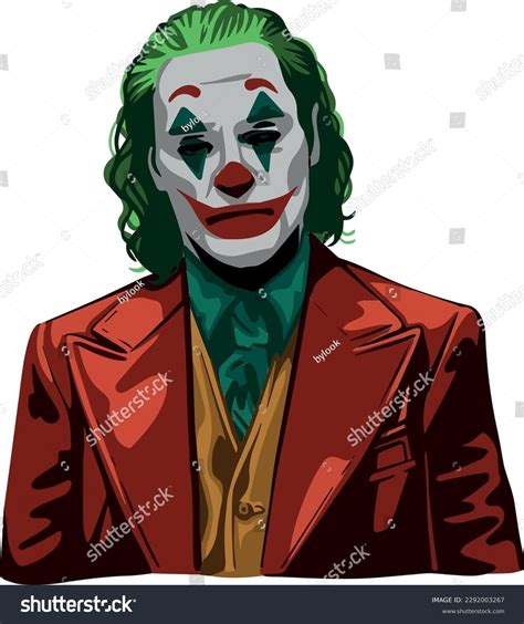 Vector Illustration Joaquin Phoenix Joker Wearing 库存矢量图（免版税）2292003267 ...