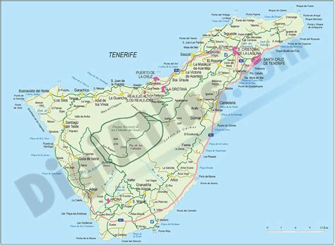 Mapa de la provincia de santa cruz de tenerife