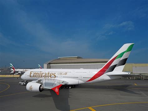 Emirates officially unveils its new livery with a freshly painted ...