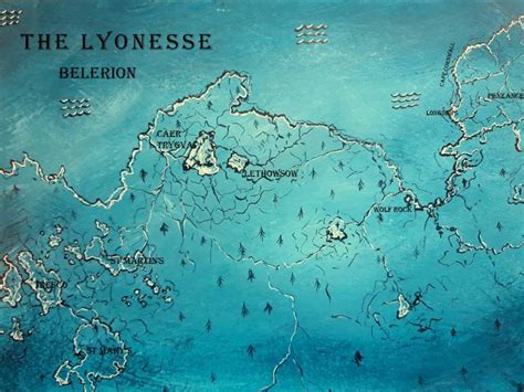 Map Of Lyonesse Painting by Julia Kerrison | Saatchi Art