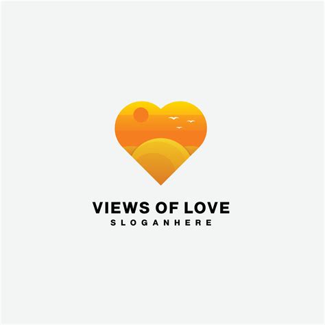 Gradient views of love vector design logo template 16313986 Vector Art ...