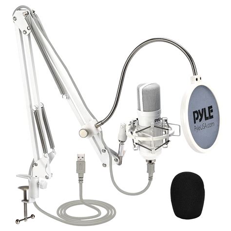 USB PC Recording Condenser Microphone - Blue LED, Adjustable Gain ...