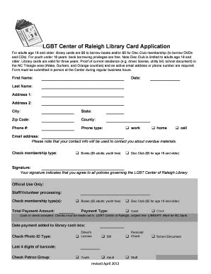 Fillable Online library card application filliable pdf form Fax Email ...