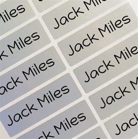 Personalized Waterproof Name Labels Name Stickers Silver for Kids ...