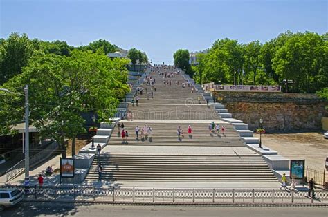 Potemkin Stairs Odessa Ukraine Editorial Stock Image - Image of people ...