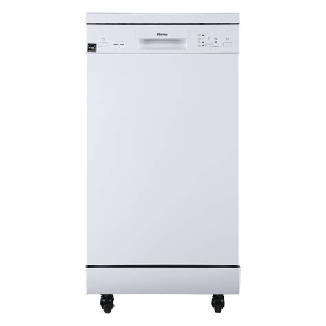 Danby 18 in. Wide Portable Dishwasher in White with 8-Place Settings ...