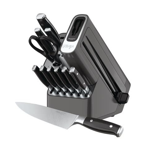 Ninja Premium Stainless Steel Forged Knife Block Set with Sharpener, 12 ...