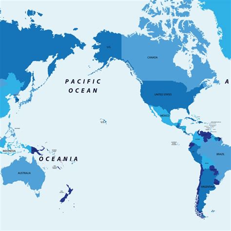 Southern Pacific Ocean Map