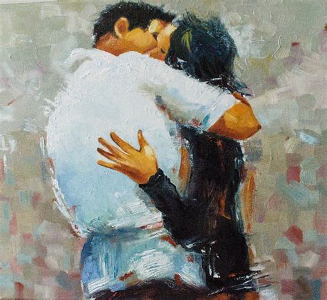 Passionate Embrace Original Painting Couple in Love Oil | Etsy