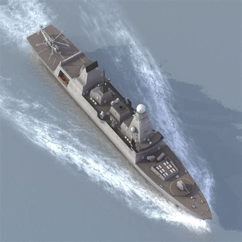 t45 class destroyer merlin helicopter 3d lwo