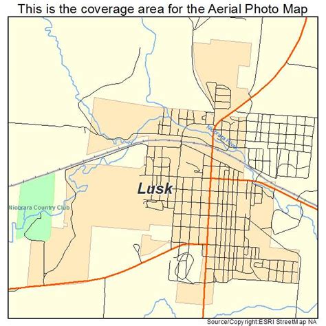 Aerial Photography Map of Lusk, WY Wyoming