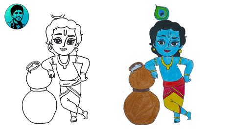 Lord Krishna Drawings For Kids