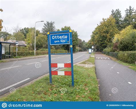 Place Name Sign for the Village of Otterlo Stock Photo - Image of ...