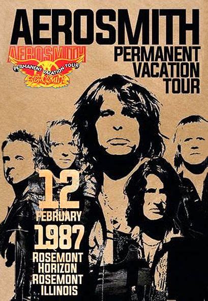 Aerosmith 1987 Rosemont | Concert posters, Aerosmith, Vintage music posters