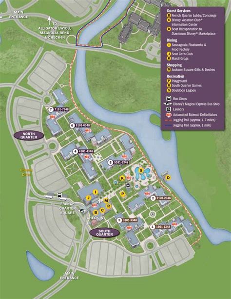 Port Orleans French Quarter Resort Map | Disney World Hotels