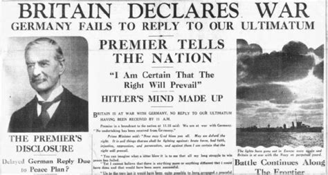 The British Newspaper Archive Blog Britain declares war on Germany ...