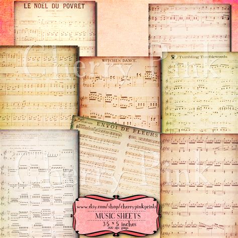 SHEET MUSIC Digital Collage Sheet by miabumbag on DeviantArt