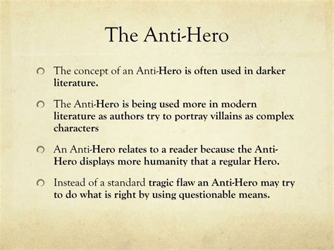 PPT - The Hero, The Tragic Hero, and The Anti-Hero PowerPoint ...