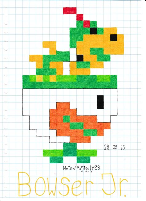 8 bit grid bowser pixel art Bowser perler - Pixel Art Grid