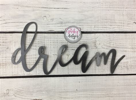 Dream Metal Sign 14 INCH Dream Sign Dream Metal Word | Etsy